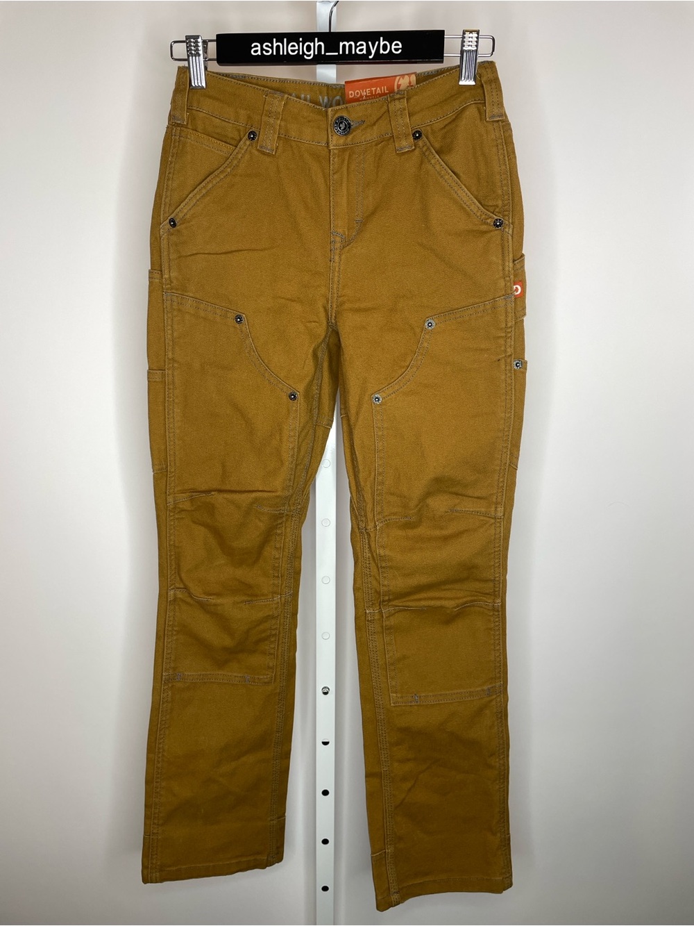 Dovetail Workwear | Britt Utility Pants Saddle Brown Tan Canvas Size 00 28 NWT - Picture 2 of 12
